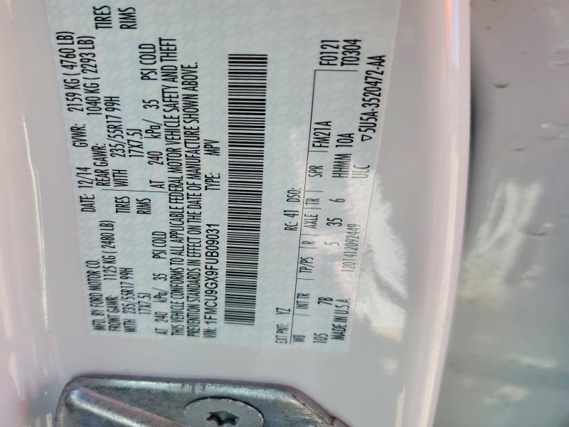 Продажа на аукционе авто 2015 Ford Escape, vin: 1FMCU9GX9FUB09031, номер лота: 50496206