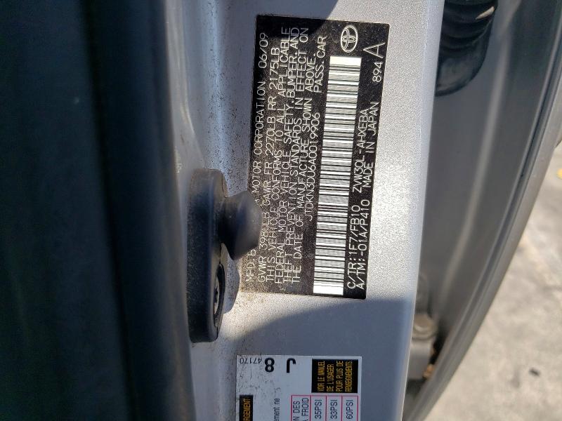 Aukcja sprzedaży 2010 Toyota Prius, vin: JTDKN3DU6A0019906, numer aukcji: 52076426