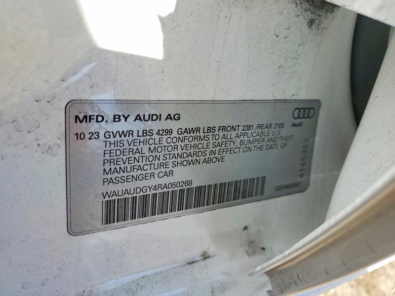 Aukcja sprzedaży 2024 Audi A3, vin: WAUAUDGY4RA050268, numer aukcji: 48753736