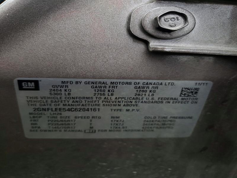 Aukcja sprzedaży 2012 Chevrolet Equinox, vin: 2GNFLEE54C6204161, numer aukcji: 49612556