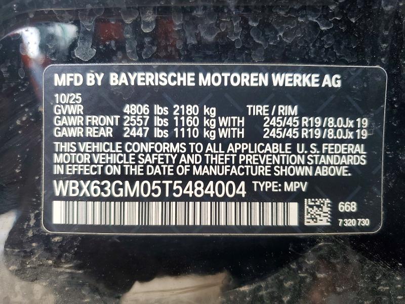 49969916 :رقم المزاد ، WBX63GM05T5484004 vin ، 2026 Bmw X2 مزاد بيع