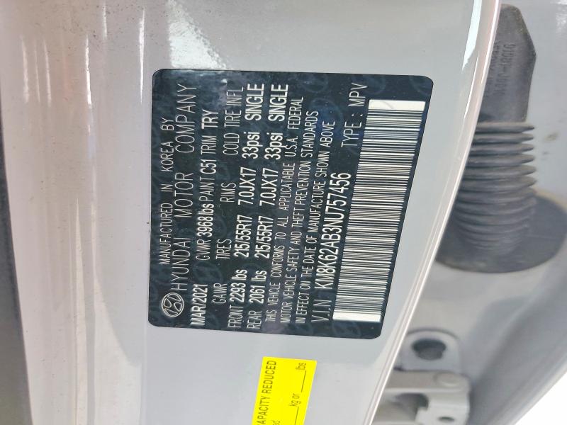 Продаж на аукціоні авто 2022 Hyundai Kona, vin: KM8K62AB3NU757456, номер лоту: 51505476