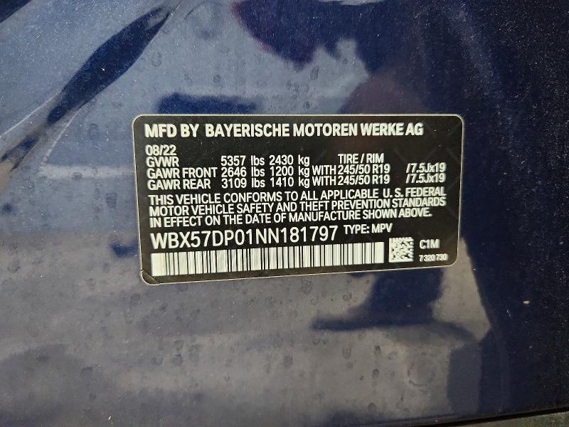 Продажа на аукционе авто 2022 Bmw X3, vin: WBX57DP01NN181797, номер лота: 50715696