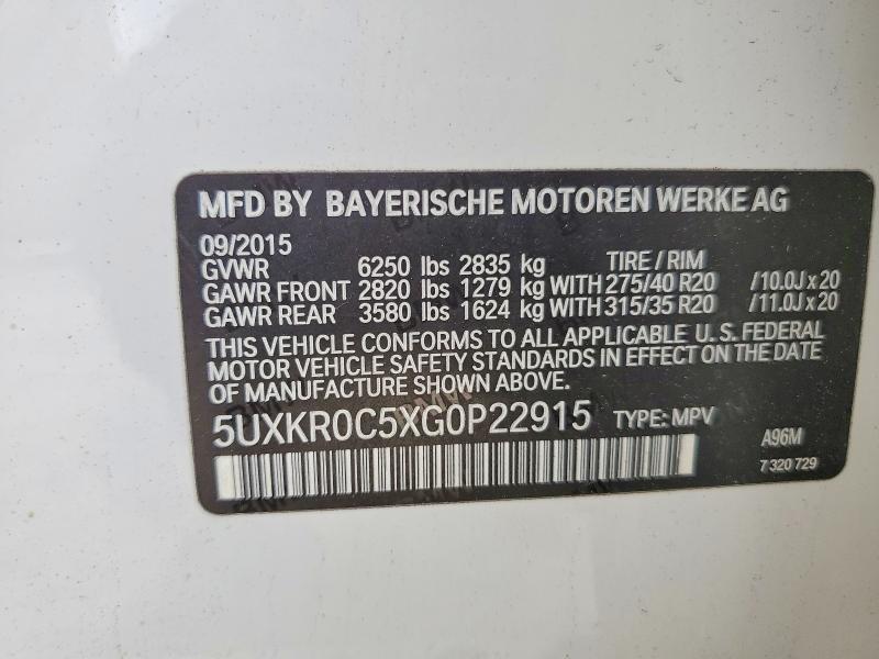 Продажа на аукционе авто 2016 Bmw X5, vin: 5UXKR0C5XG0P22915, номер лота: 48561536