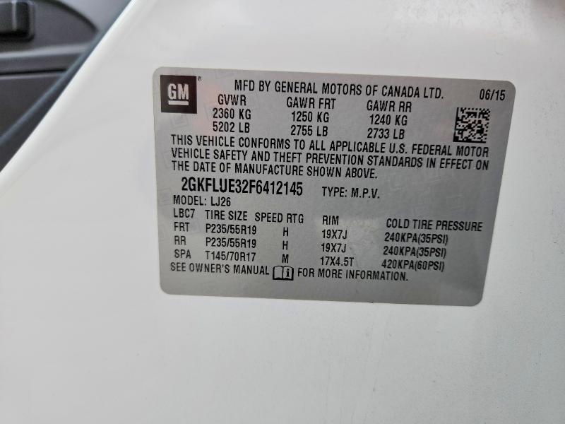 Aukcja sprzedaży 2015 Gmc Terrain, vin: 2GKFLUE32F6412145, numer aukcji: 51647286