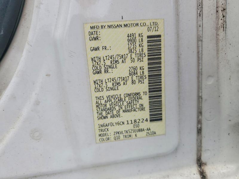 Aukcja sprzedaży 2012 Nissan Nv, vin: 1N6AF0LY6CN118224, numer aukcji: 48364356