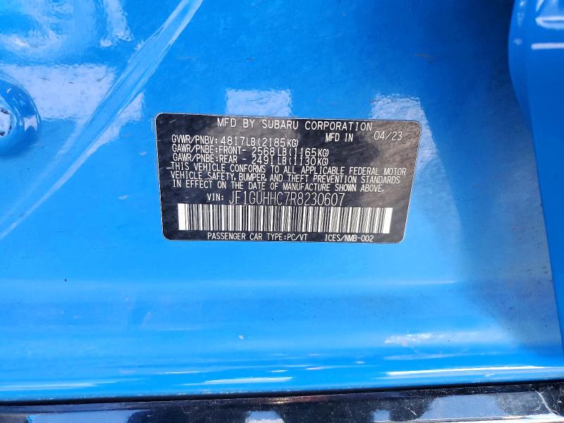 49777486 :رقم المزاد ، JF1GUHHC7R8230607 vin ، 2024 Subaru Impreza مزاد بيع