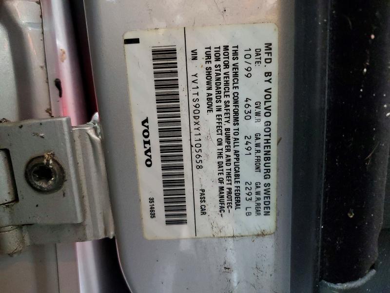 Aukcja sprzedaży 2000 Volvo S80, vin: YV1TS90DXY1105658, numer aukcji: 51259326