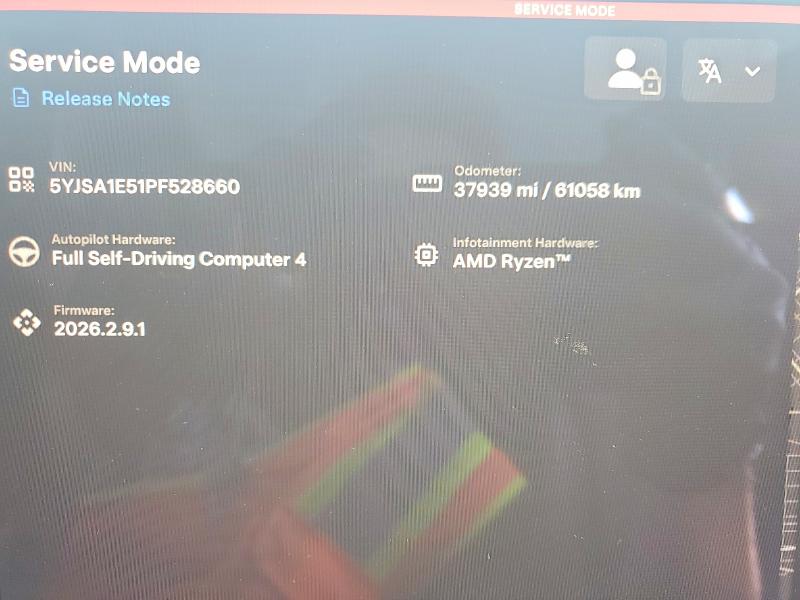 49281846 :رقم المزاد ، 5YJSA1E51PF528660 vin ، 2023 Tesla Model S مزاد بيع