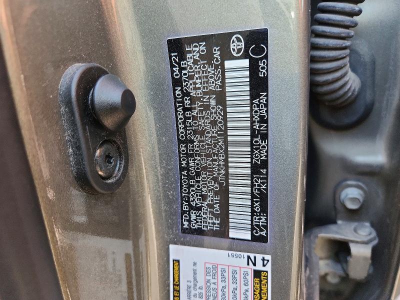 48609436 :رقم المزاد ، JTNKHMBX2M1120929 vin ، 2021 Toyota C-hr مزاد بيع