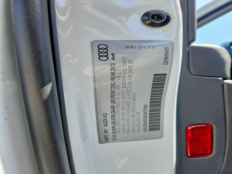 Aukcja sprzedaży 2019 Audi A4, vin: WAUDNAF42KA007089, numer aukcji: 49502486