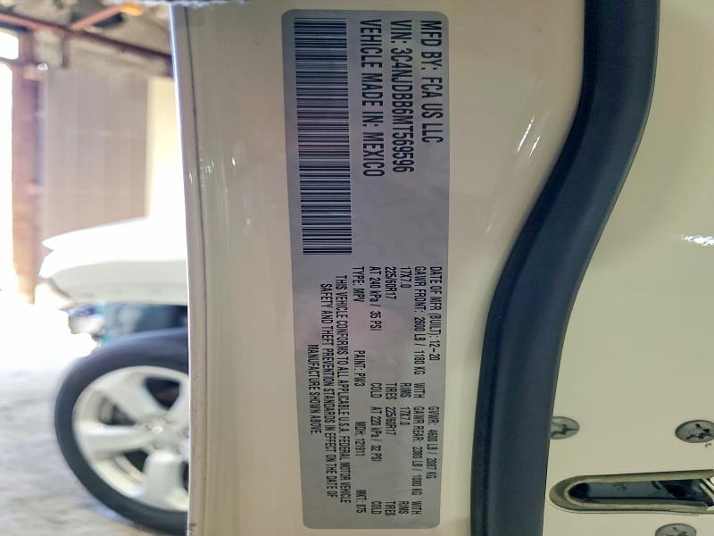 Продаж на аукціоні авто 2021 Jeep Compass, vin: 3C4NJDBB6MT569596, номер лоту: 50653326