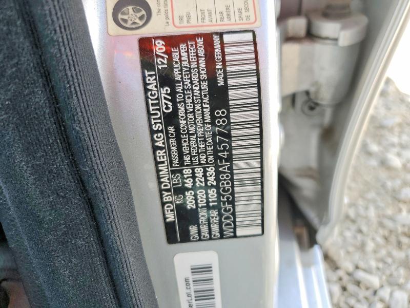 Продажа на аукционе авто 2010 Mercedes-benz C, vin: WDDGF5GB8AF457788, номер лота: 51028326