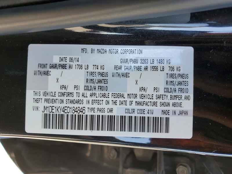 51513206 :رقم المزاد ، JM1DE1KY4E0184846 vin ، 2014 Mazda Mazda2 مزاد بيع
