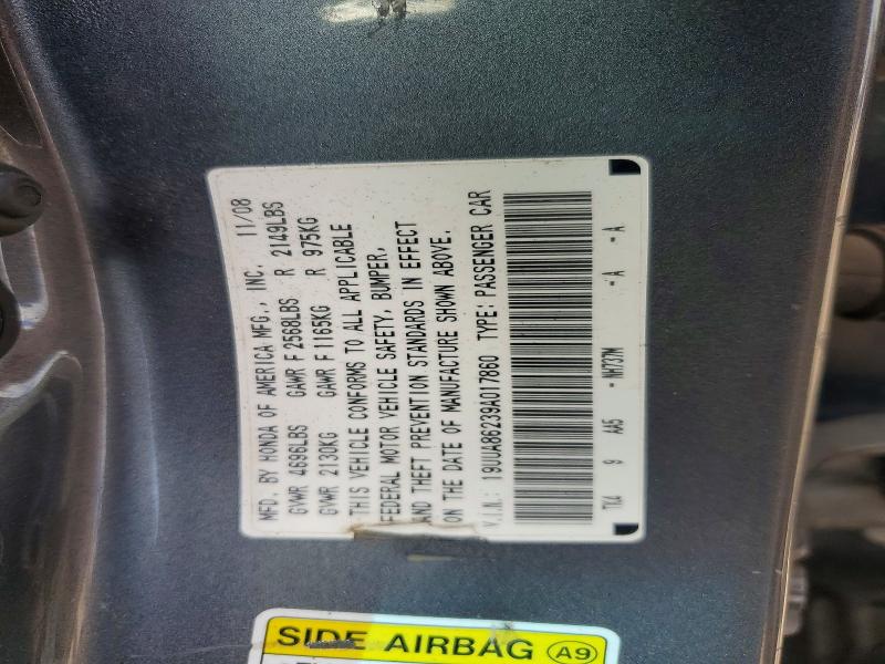 Aukcja sprzedaży 2009 Acura Tl, vin: 19UUA86239A017860, numer aukcji: 51648706