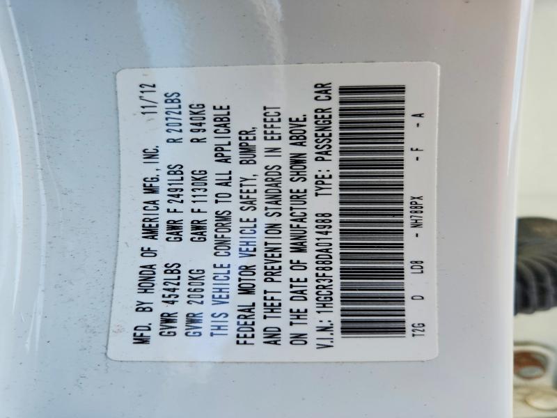 Продаж на аукціоні авто 2013 Honda Accord, vin: 1HGCR3F88DA014988, номер лоту: 51086396