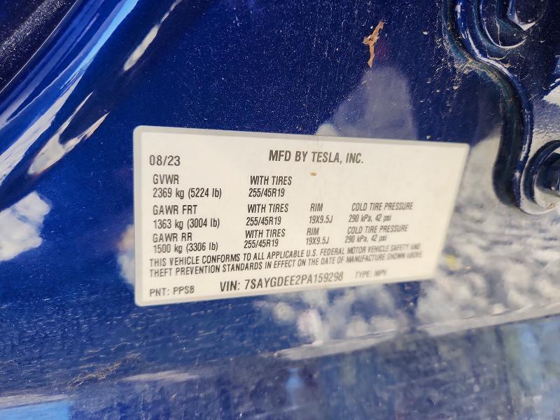 Aukcja sprzedaży 2023 Tesla Model Y, vin: 7SAYGDEE2PA159298, numer aukcji: 51142336