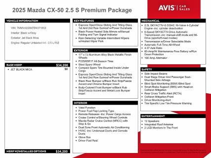 Auction sale of the 2025 Mazda Cx-50, vin: 7MMVABDM7SN371853, lot number: 48484036