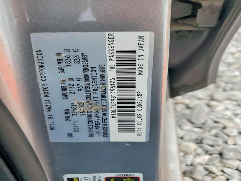 50941746 :رقم المزاد ، JM1BL1UF9B1496126 vin ، 2011 Mazda 3 مزاد بيع