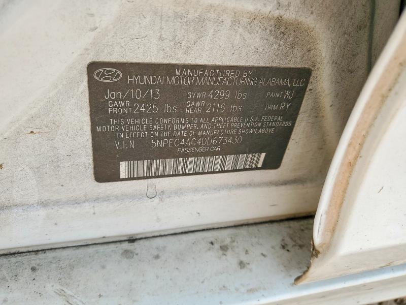 49419326 :رقم المزاد ، 5NPEC4AC4DH673430 vin ، 2013 Hyundai Sonata مزاد بيع
