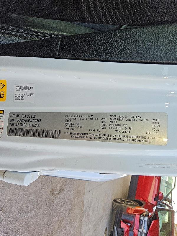 48837916 :رقم المزاد ، 1C4JJXP66PW703663 vin ، 2023 Jeep Wrangler مزاد بيع