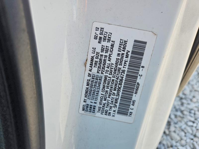 Продажа на аукционе авто 2012 Honda Odyssey, vin: 5FNRL5H99CB064736, номер лота: 46843216
