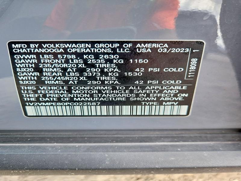 Aukcja sprzedaży 2023 Volkswagen Id.4, vin: 1V2VMPE80PC022587, numer aukcji: 51590086