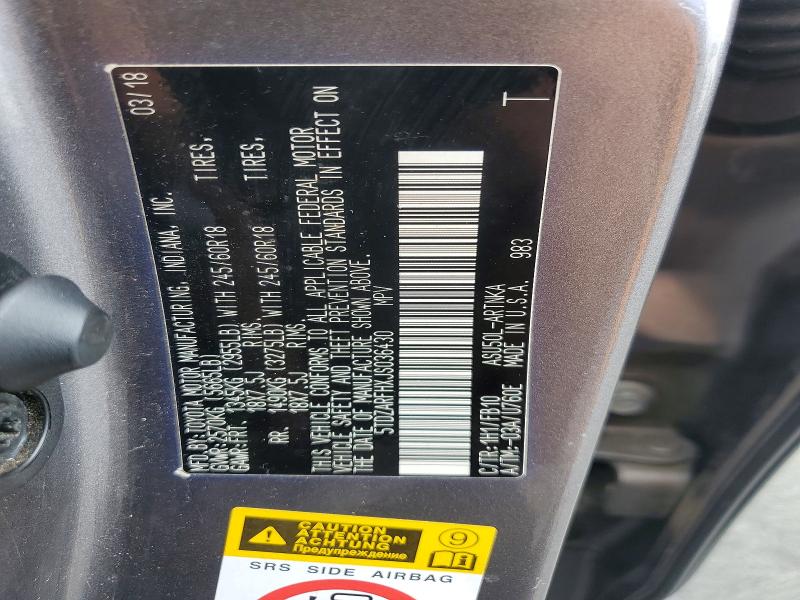 51532656 :رقم المزاد ، 5TDZARFHXJS036430 vin ، 2018 Toyota Highlander مزاد بيع