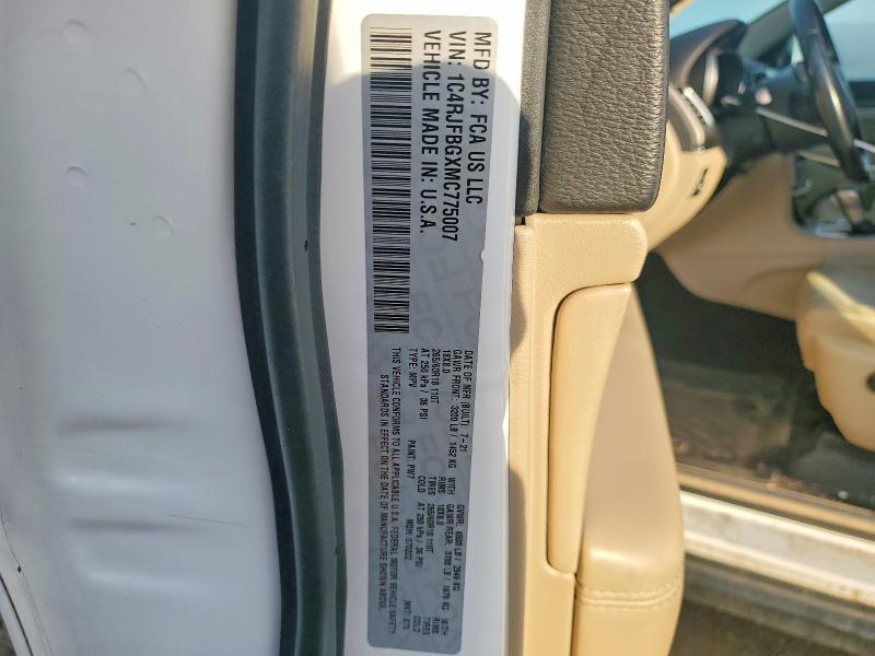 Продажа на аукционе авто 2021 Jeep Grand Cherokee, vin: 1C4RJFBGXMC775007, номер лота: 51441376