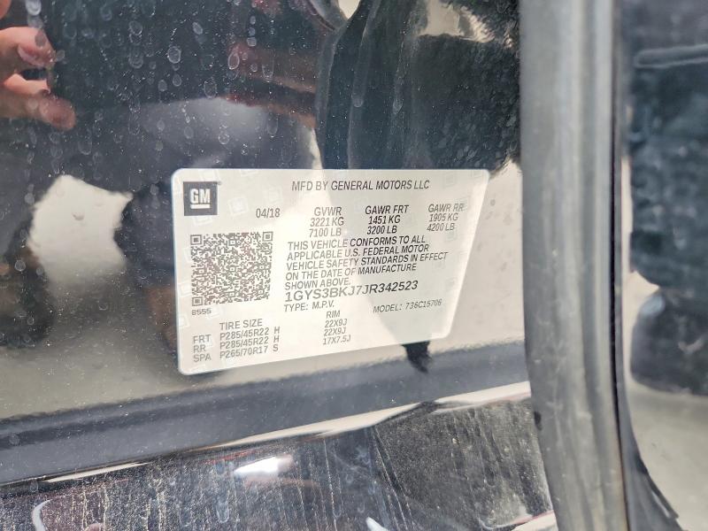 Продаж на аукціоні авто 2018 Cadillac Escalade, vin: 1GYS3BKJ7JR342523, номер лоту: 49841936