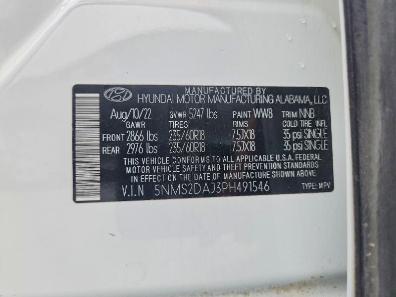 Продажа на аукционе авто 2023 Hyundai Santa Fe, vin: 5NMS2DAJ3PH491546, номер лота: 50675176
