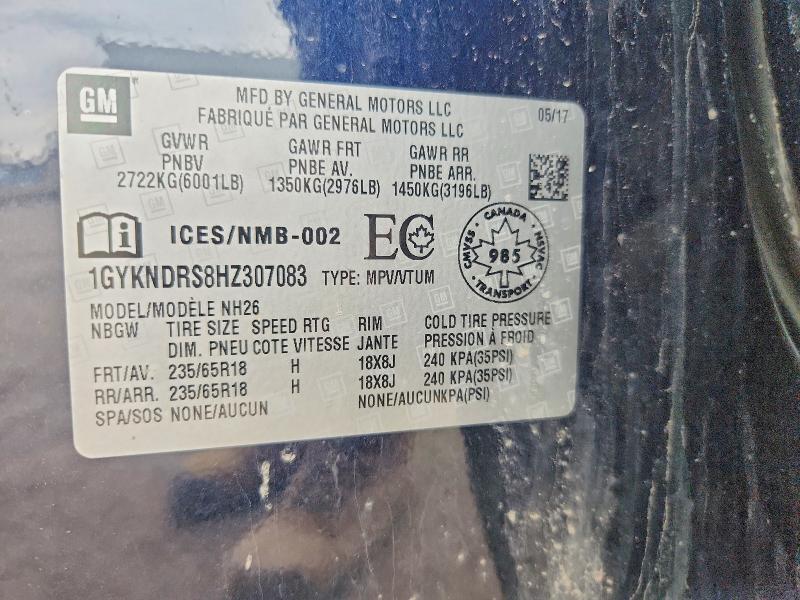 Продажа на аукционе авто 2017 Cadillac Xt5, vin: 1GYKNDRS8HZ307083, номер лота: 51427166