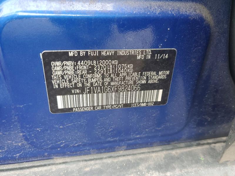 Продажа на аукционе авто 2015 Subaru Wrx, vin: JF1VA1G6XF9824066, номер лота: 47794086