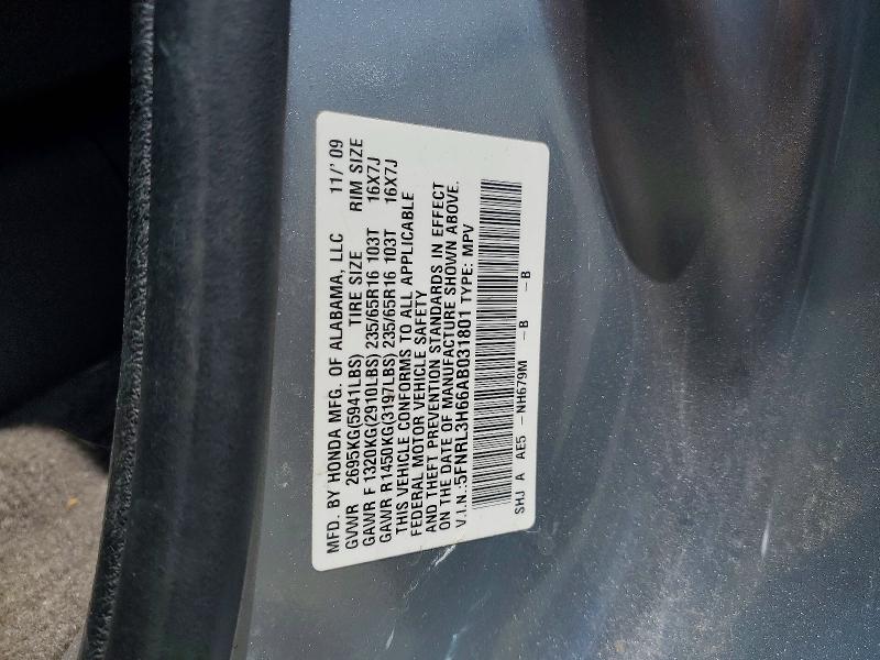 2010 Honda Odyssey მანქანა იყიდება აუქციონზე, vin: 5FNRL3H66AB031801, აუქციონის ნომერი: 48708686