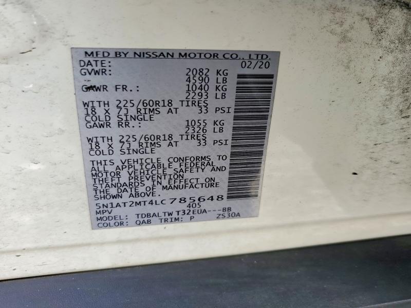 Продаж на аукціоні авто 2020 Nissan Rogue, vin: 5N1AT2MT4LC785648, номер лоту: 48737216