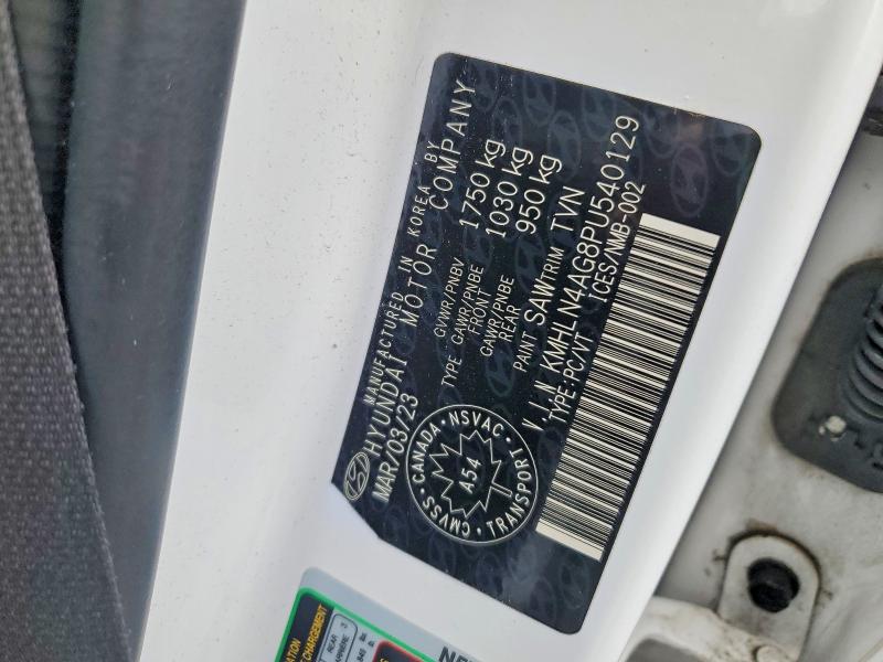 Aukcja sprzedaży 2023 Hyundai Elantra, vin: KMHLN4AG8PU540129, numer aukcji: 49598726