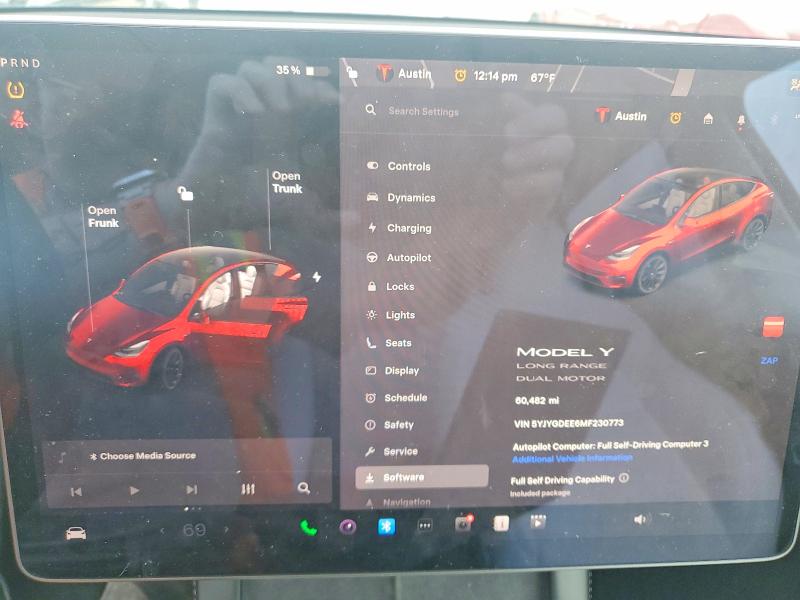 Aukcja sprzedaży 2021 Tesla Model Y, vin: 5YJYGDEE6MF230773, numer aukcji: 49785326