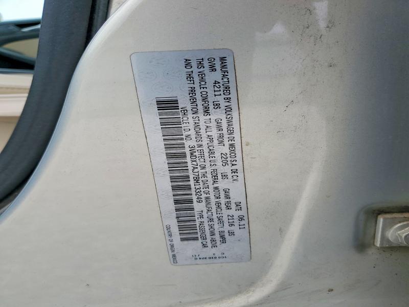 51869746 :رقم المزاد ، 3VWDX7AJ7BM133249 vin ، 2011 Volkswagen Jetta مزاد بيع