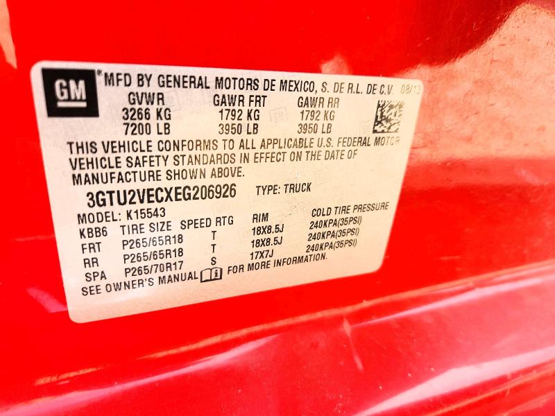 Aukcja sprzedaży 2014 Gmc Sierra, vin: 3GTU2VECXEG206926, numer aukcji: 49002686