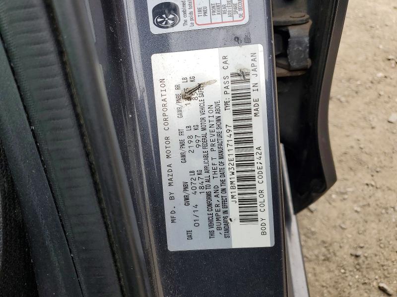 50788966 :رقم المزاد ، JM1BM1W32E1171497 vin ، 2014 Mazda 3 مزاد بيع