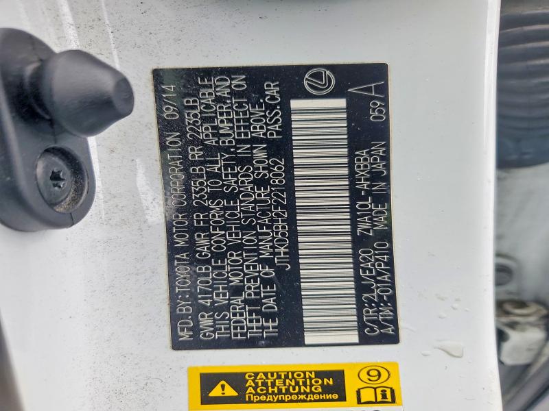 Продажа на аукционе авто 2015 Lexus Ct, vin: JTHKD5BH2F2218062, номер лота: 49463686