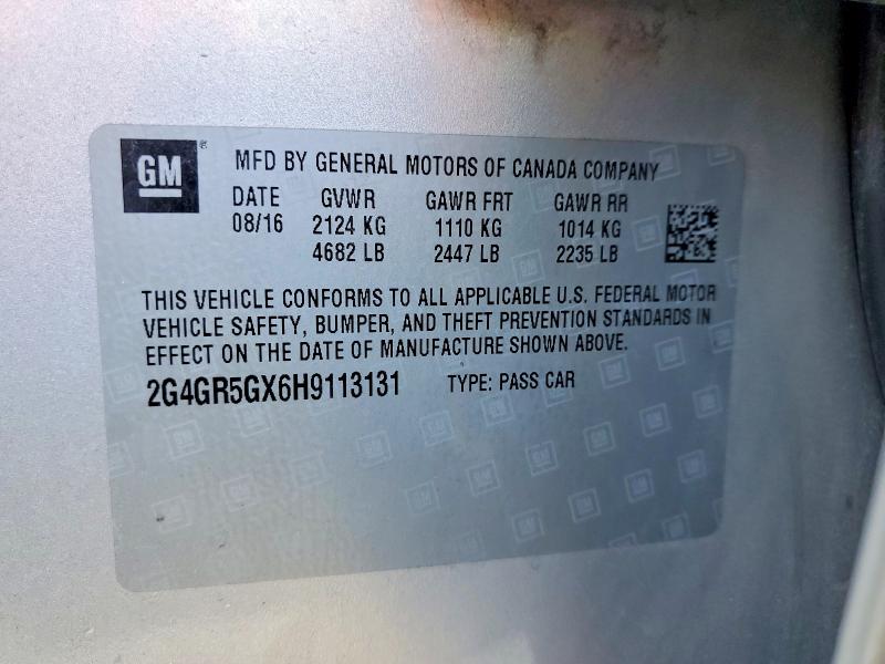 Продажа на аукционе авто 2017 Buick Regal, vin: 2G4GR5GX6H9113131, номер лота: 48112446