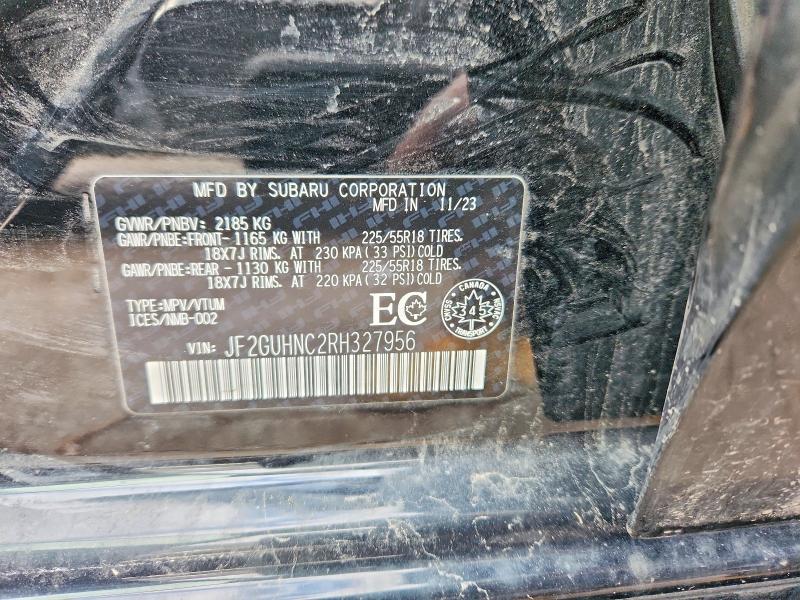 46833366 :رقم المزاد ، JF2GUHNC2RH327956 vin ، 2024 Subaru Crosstrek مزاد بيع