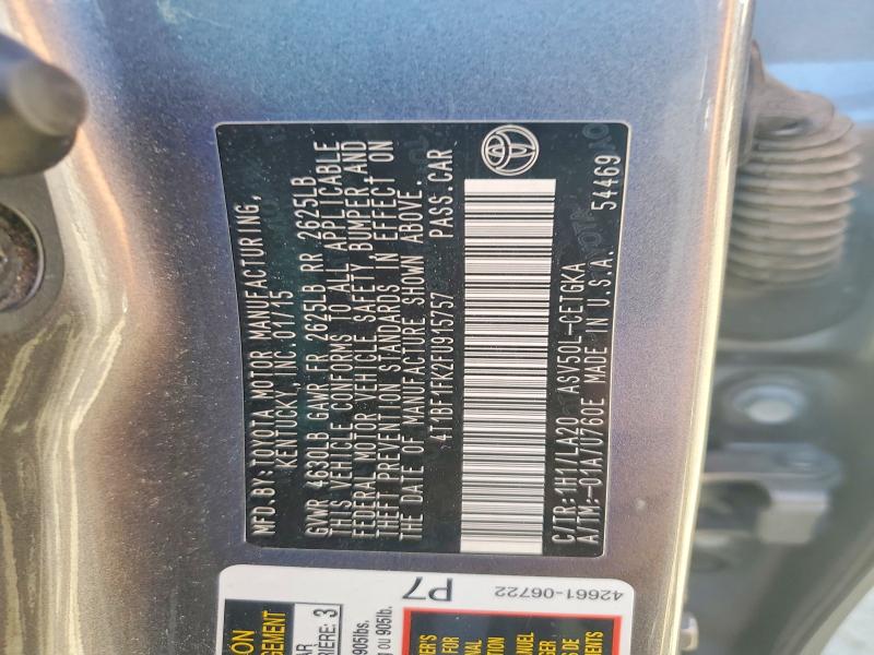 51431506 :رقم المزاد ، 4T1BF1FK2FU915757 vin ، 2015 Toyota Camry مزاد بيع