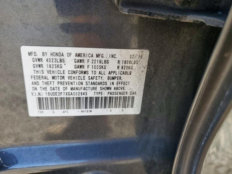 50598656 :رقم المزاد ، 19UDE2F7XGA002945 vin ، 2016 Acura Ilx مزاد بيع