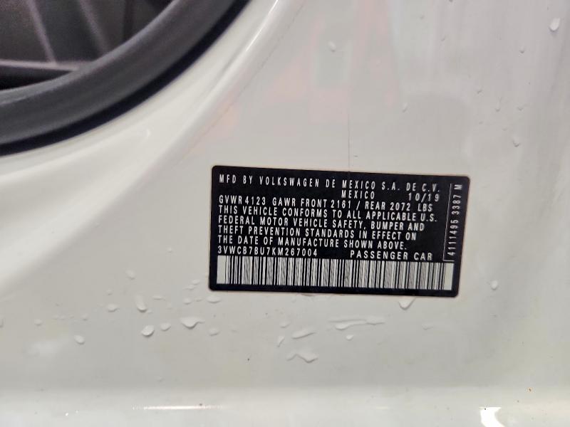 Aukcja sprzedaży 2019 Volkswagen Jetta, vin: 3VWCB7BU7KM267004, numer aukcji: 50482796