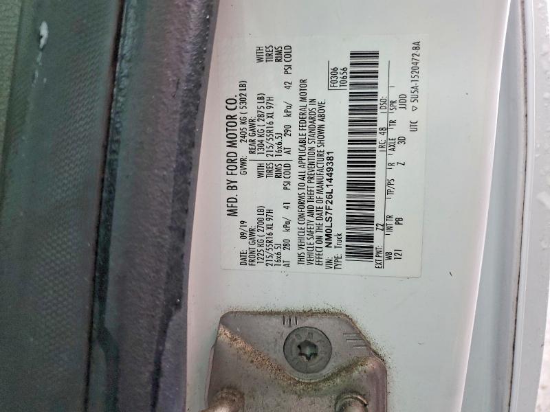 Aukcja sprzedaży 2020 Ford Transit Connect, vin: NM0LS7F26L1449381, numer aukcji: 53660076