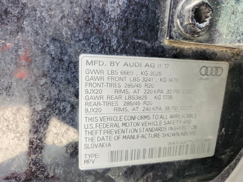 Продаж на аукціоні авто 2018 Audi Q7, vin: WA1VAAF7XJD021665, номер лоту: 48016726