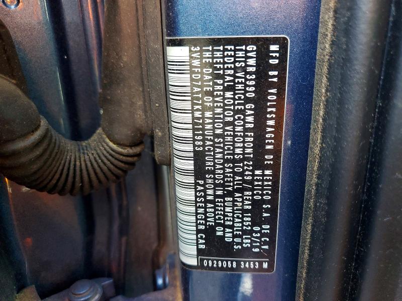 Aukcja sprzedaży 2019 Volkswagen Beetle, vin: 3VWFD7AT7KM711983, numer aukcji: 51453056