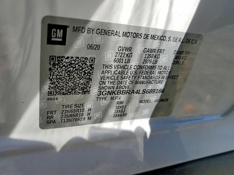 Продаж на аукціоні авто 2020 Chevrolet Blazer, vin: 3GNKBBRA4LS689166, номер лоту: 51376056